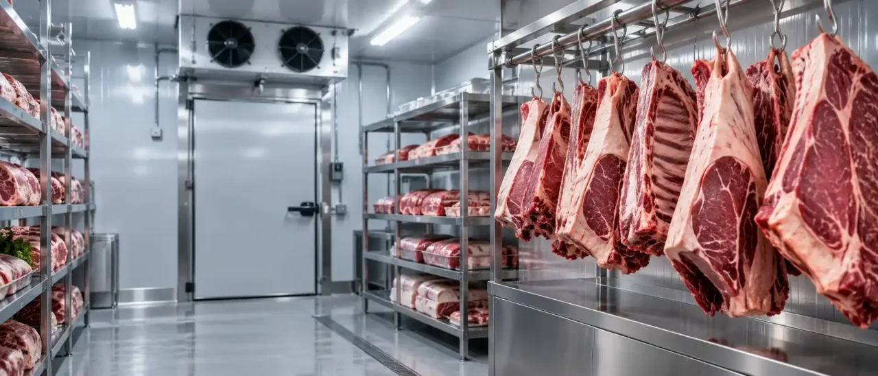 Cámara frigorífica para conservar productos cárnicos